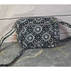 Vera Bradley Midnight Blues Quilted Cotton Crossbody Bag Medallion Pattern